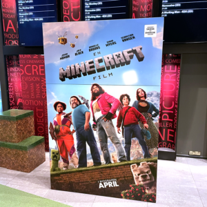 En Minecraft Film flatpanel