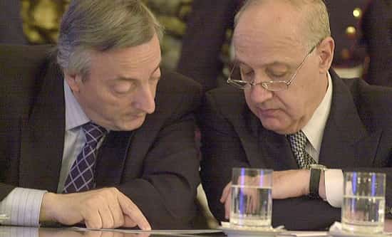 Nestor Kirchner and economy minister Roberto Lavagna