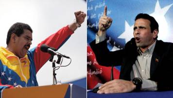 Maduro and Capriles in campaign for presidency