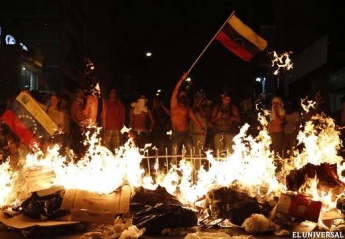 Opposition disturbances in up-market Chacao Caracas