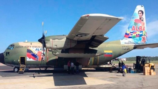 Planes taking aid from Venezuela to Palestine