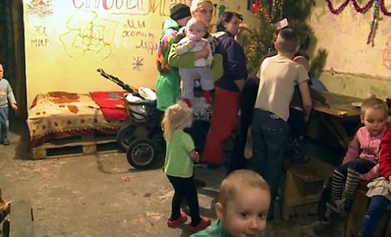 Bomb shelter in Donetsk, January 2015