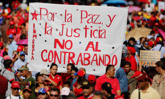 Demonstration in support of the government campaing against smuggling