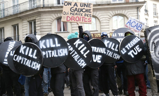 France working class battles ruling socialist party