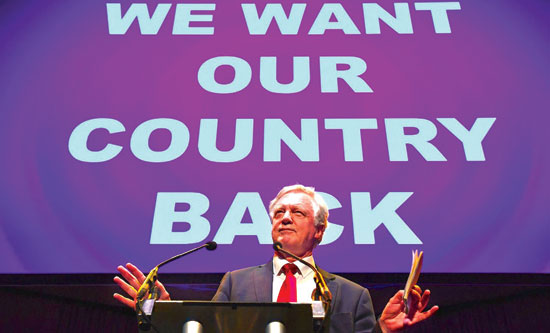 David Davis now Brexist minister Britain taking control of our borders