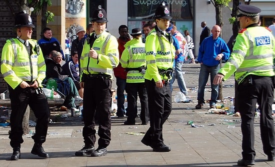 Greater Manchester Police at Picadilly Gardens