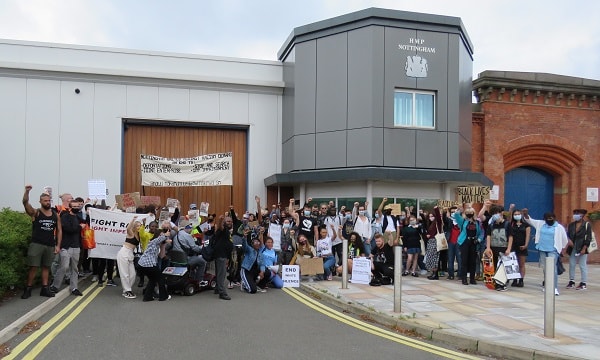NUAR rally outside HMP Nottingham NUAR rally outside HMP Nottingham