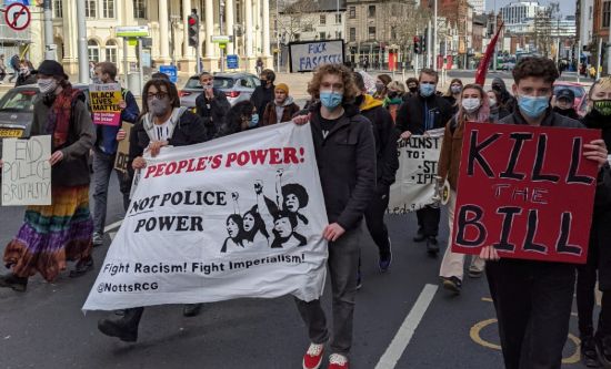 Nottingham RCG and NUAR march against the Policing Bill, 3 April