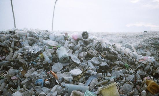 Piles of plastic waste