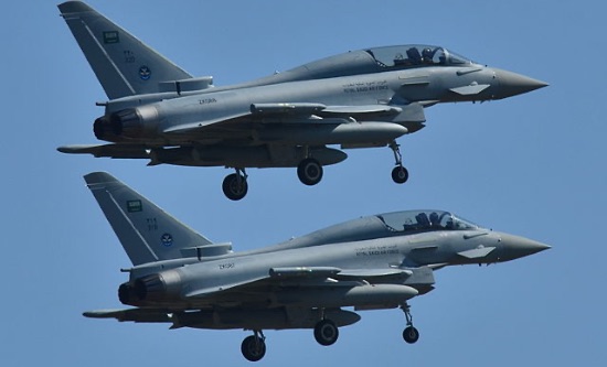 British-made Eurofighter Typhoons operated by the Royal Saudi Air Force