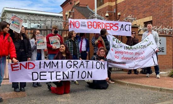 Newcastle FRFI protest against the Nationality and Borders Bill