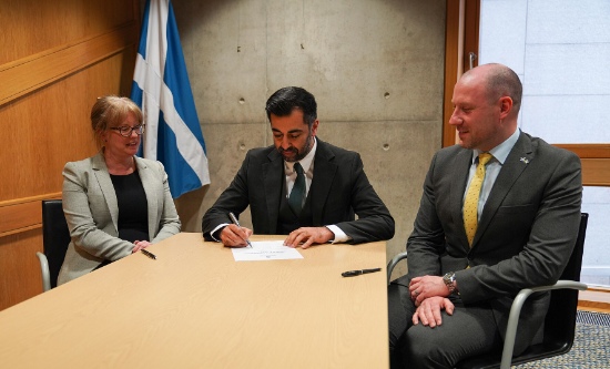 Humza Yousaf signs nomination paper to become First Minister of Scotland