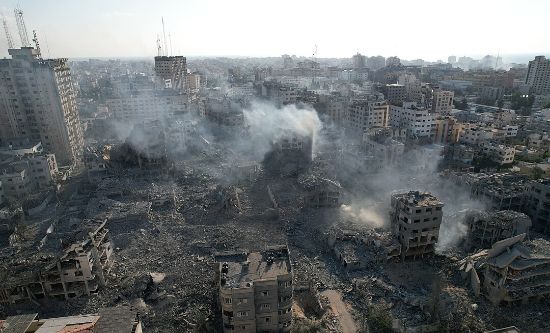 Damage inflicted by Israeli bombing to Gaza, October 2023