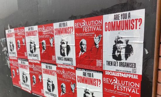 Socialist Appeal posters ask: are you a communist?(image: Hammersmith Communists)