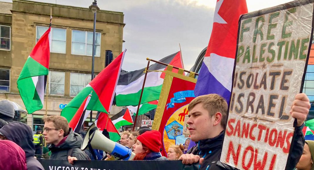 Newcastle FRFI on a protest in solidarity with Palestine in January