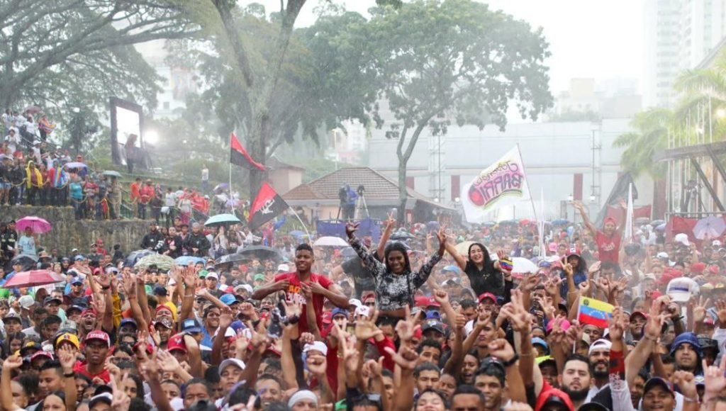 Venezuelans rally in support of President Maduro in Caracas. (Photo: @PartidoPSUV/X)