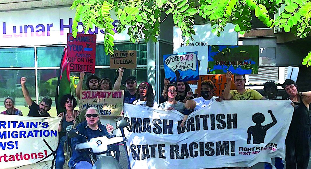 FRFI Demonstration against Britain’s racist immigration laws!