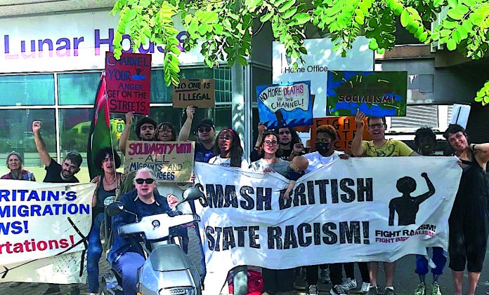 FRFI Demonstration against Britain’s racist immigration laws!