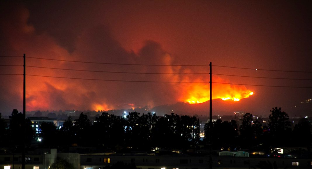Palisades Fire from Playa vista