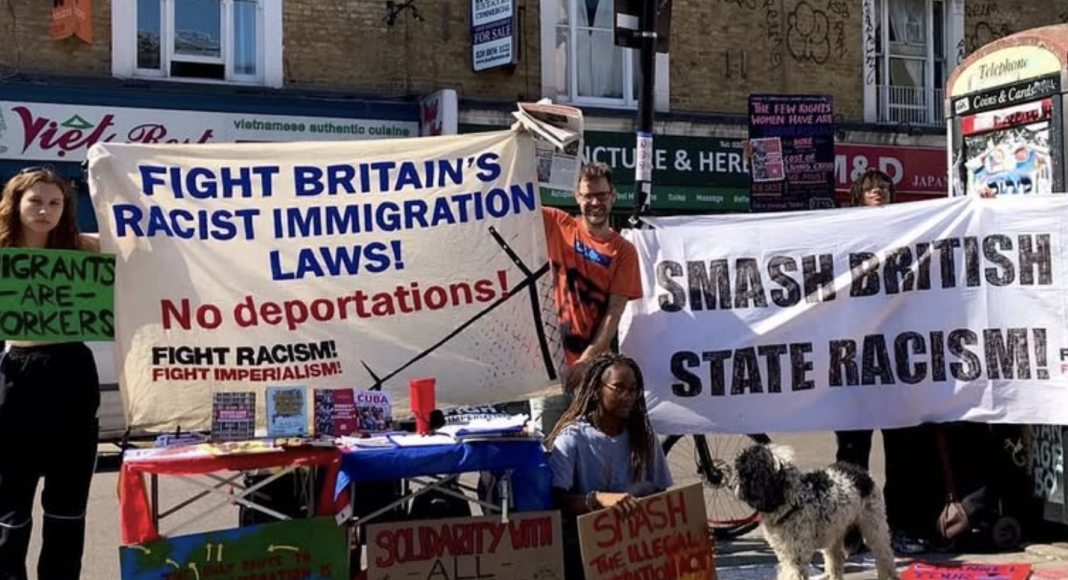 RCG anti-racist protest: Opposing Labour's mass deportations and crackdown on migrant workers. Solidarity with all asylum seekers and migrants!