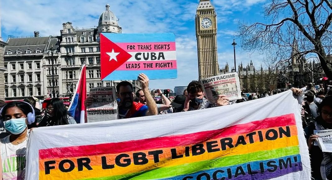 RCG contingent protest against Supreme Court ruling, 21 April 2025 (photo: FRFI)