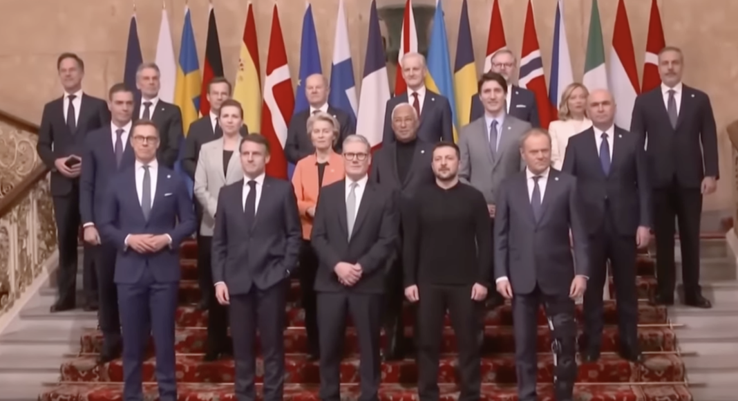 European leaders attend the summit to discuss European security and Ukraine, at Lancaster House in London. March 2025