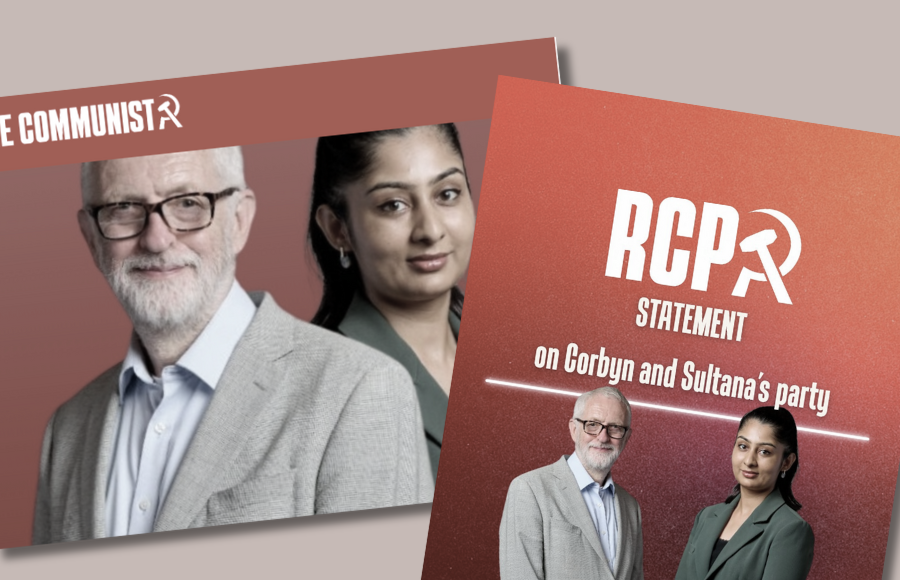 Images of Jeremy Corbyn and Zarah Sultana featured on The Communist website and social media