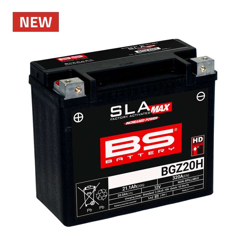 BS BATTERY SLA Max Fabrieks geactiveerde onderhoudsvrije batterij – BGZ20H