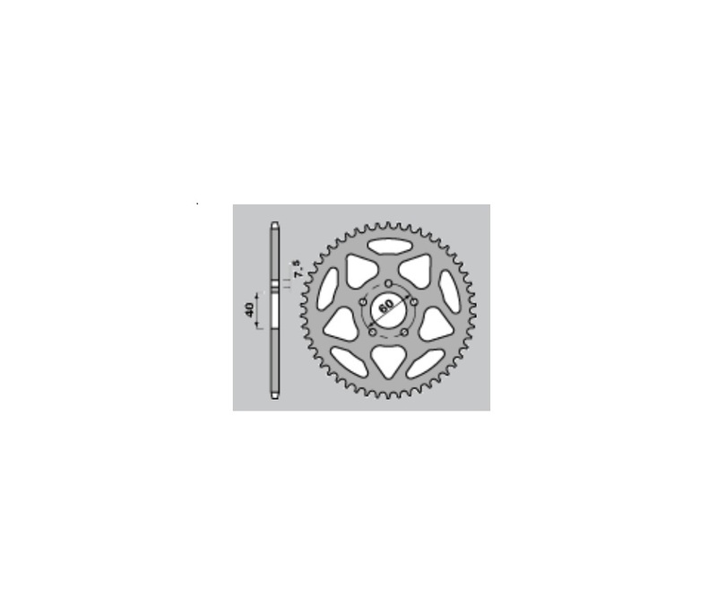 PBR Staal C45 standaard achtertandwiel 4421 – 428