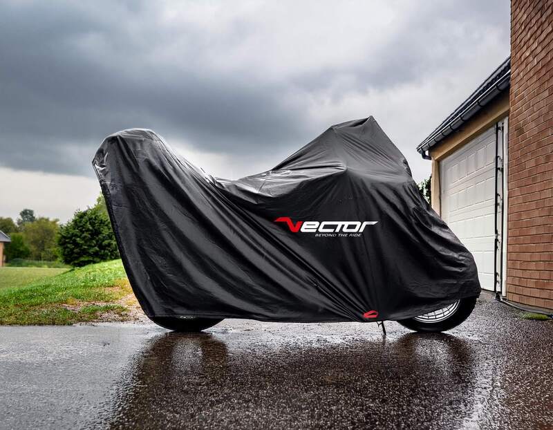 VECTOR Black Cotton Outdoor Protective Cover – Moto/Scooter – Black – M