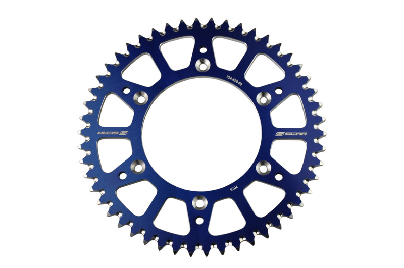 SCAR Achtertandwiel 49 Tands Alu Ultralight Zelfreinigend 520 Type SRS130 Blauw