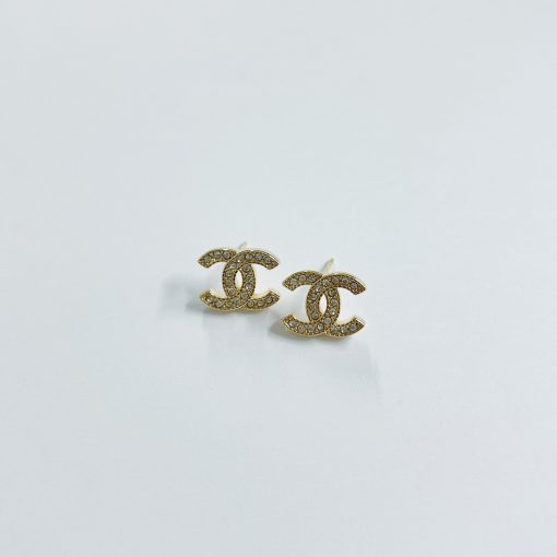 'Reworked Chanel Strass Earrings - S'