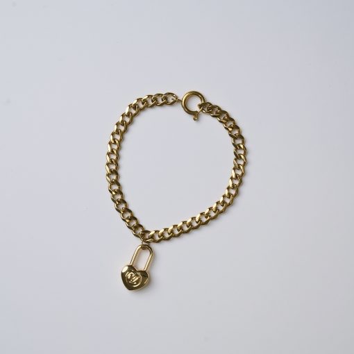 'Reworked LV Heart Lock - Bracelet'