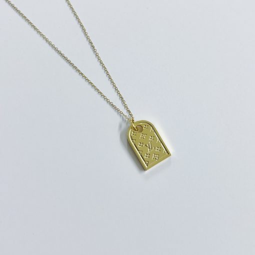 'Reworked Louis Vuitton Monogram Reversible - Gold Necklace'