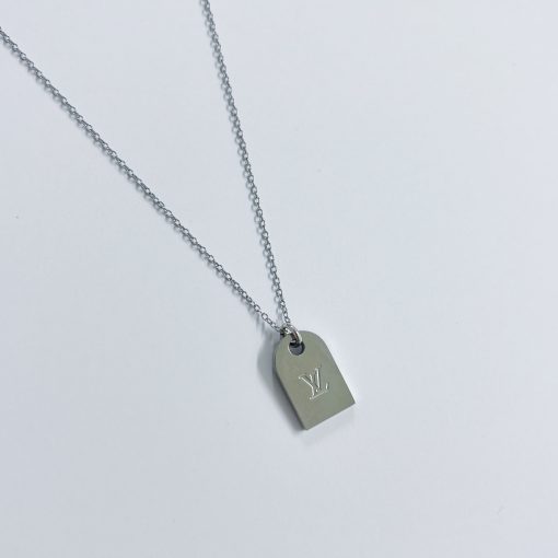 'Reworked Louis Vuitton Monogram Reversible - Silver Necklace' - Image 2