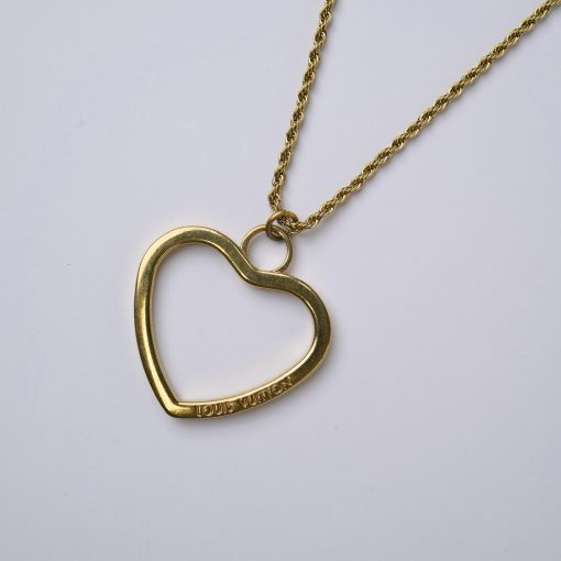 'Reworked LV Gold Open Heart - Necklace'