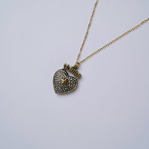 'Reworked J'adior Vintage Strass Heart - Necklace'