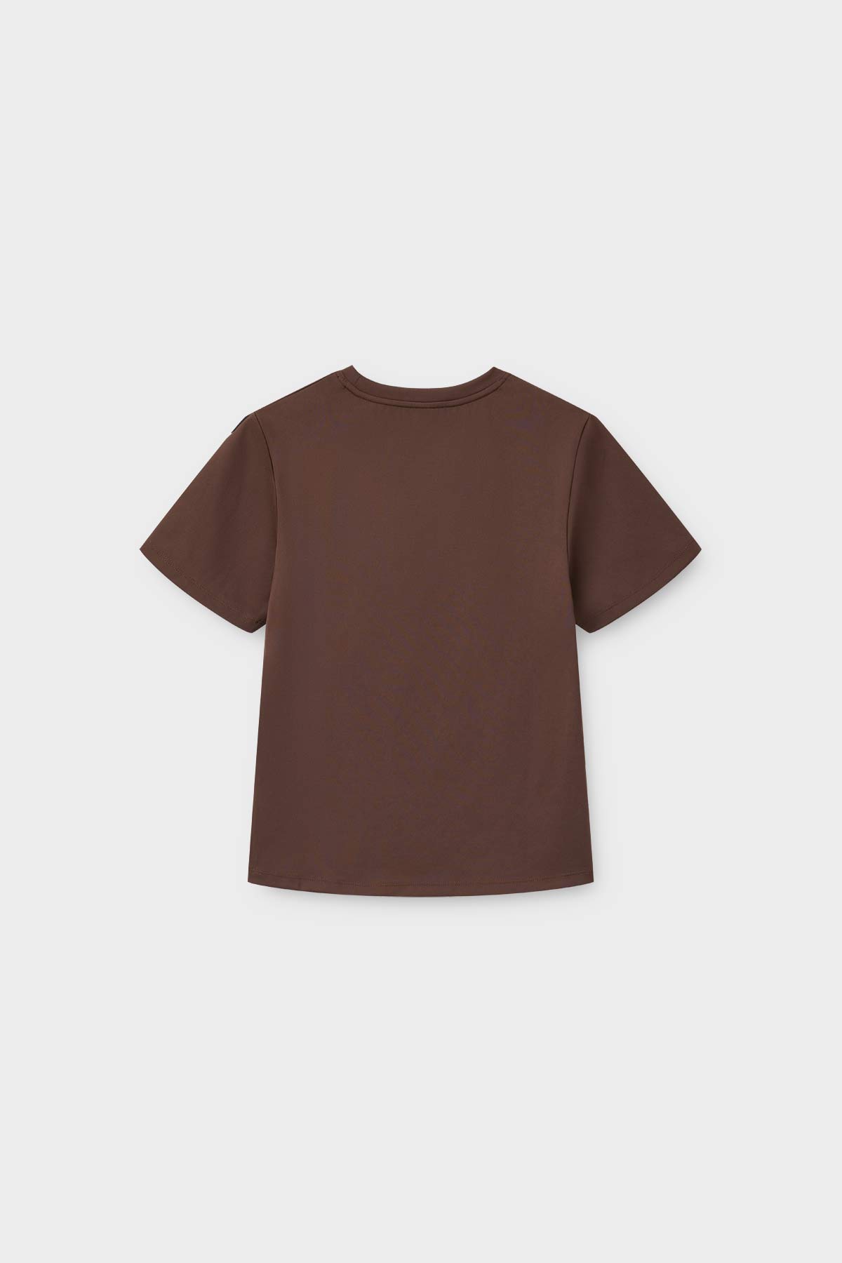 sports t shirt dark brown_2 RHOWE ACTIVE soft sports t-shirt, dark brown. Women sports activewear t-shirts. Slim fit