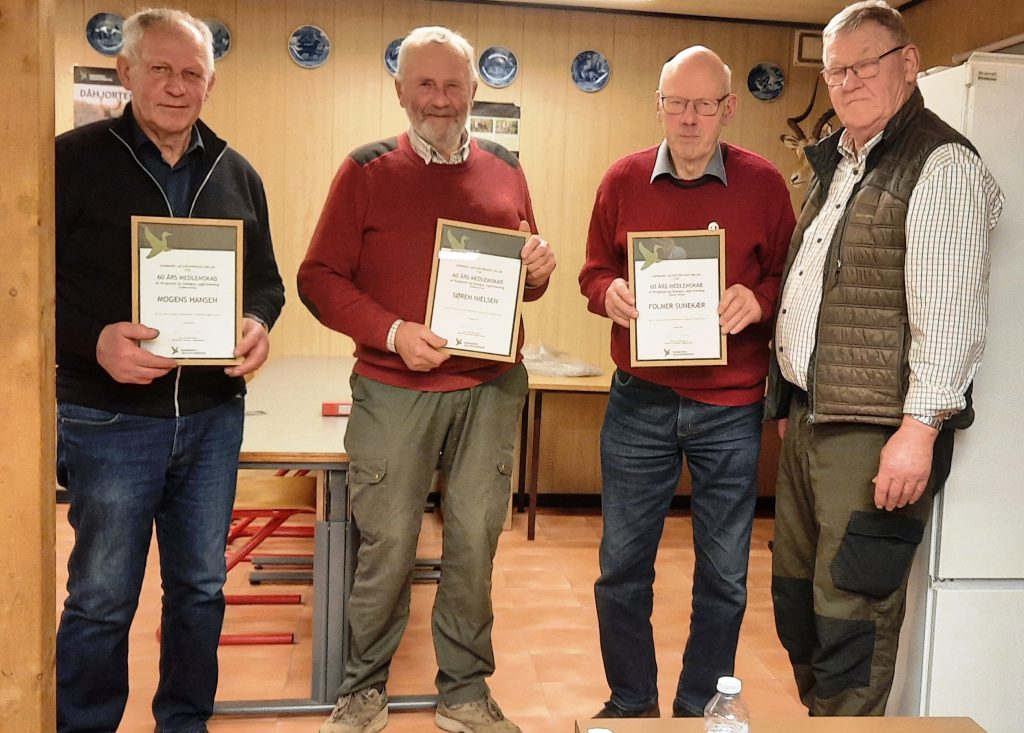 60 års jubilarer - Mogens Hansen, Søren Nielsen og Folmer Sunikær