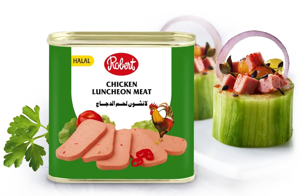 Chicken Luncheon Meat and cucumbers - Robert Halal