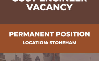 Cost Engineer Vacancy - Stoneham