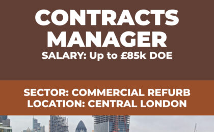 Contracts Manager Vacancy - Central London