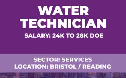 Water Technician Vacancy - Bristol - Reading