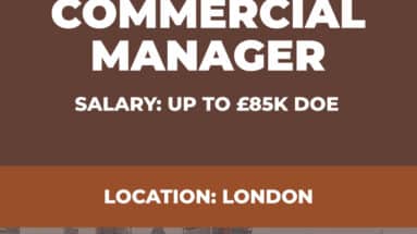 Commercial Manager Vacancy - London 2