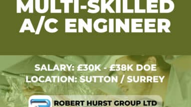 Mobile Multi-Skilled AC engineer vacancy - Sutton-Surrey