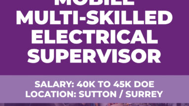 Mobile Multi-skilled Electrical Supervisor Vacancy - Sutton-SurreY