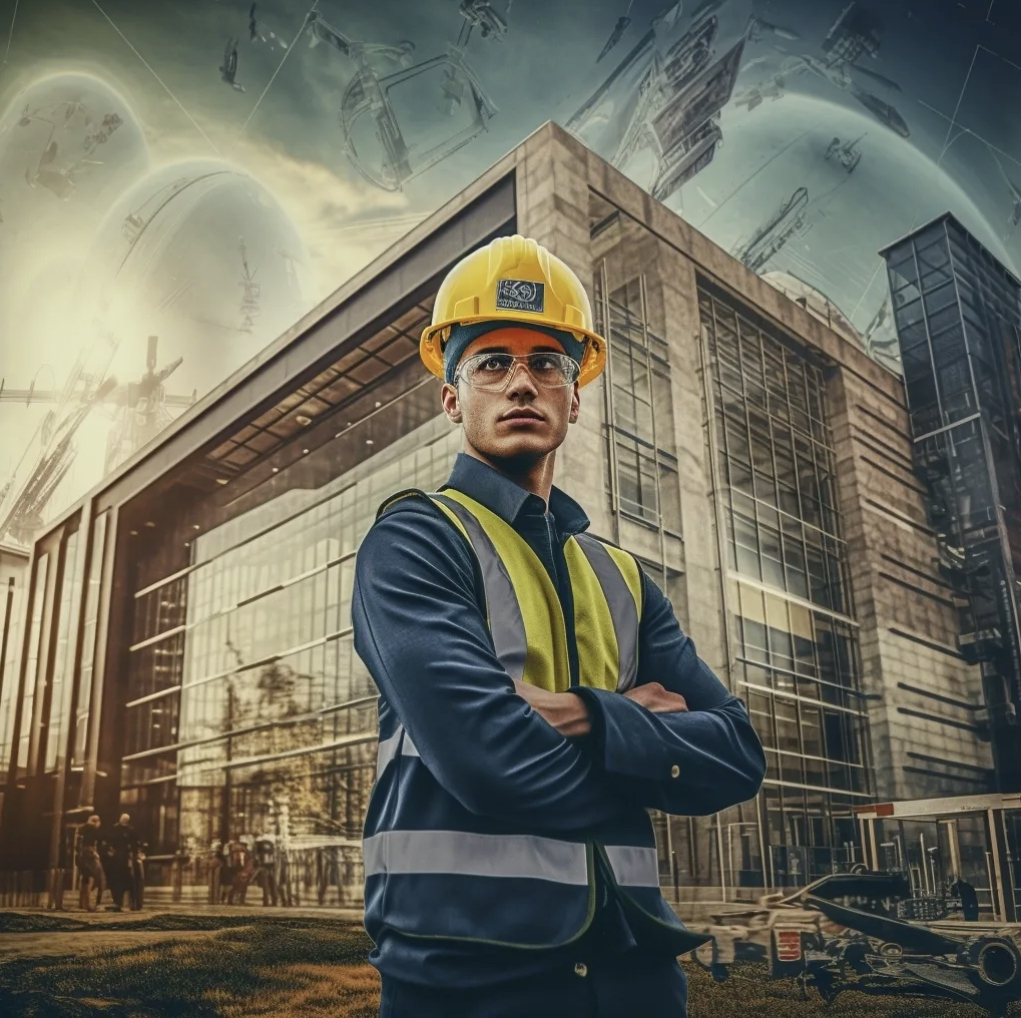 Apprentice at a construction site