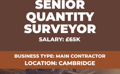 Senior Quantity Surveyor Vacancy Cambridge