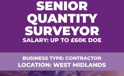 Senior Quantity Surveyor Vacancy - West Midlands