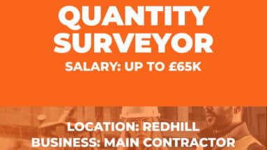 Quantity Surveyor Vacancy - Redhill - Surrey